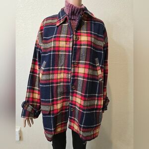 Vintage SK Wear Women Jacket, Navy & Red Whith Pockets Street Wear, 90s